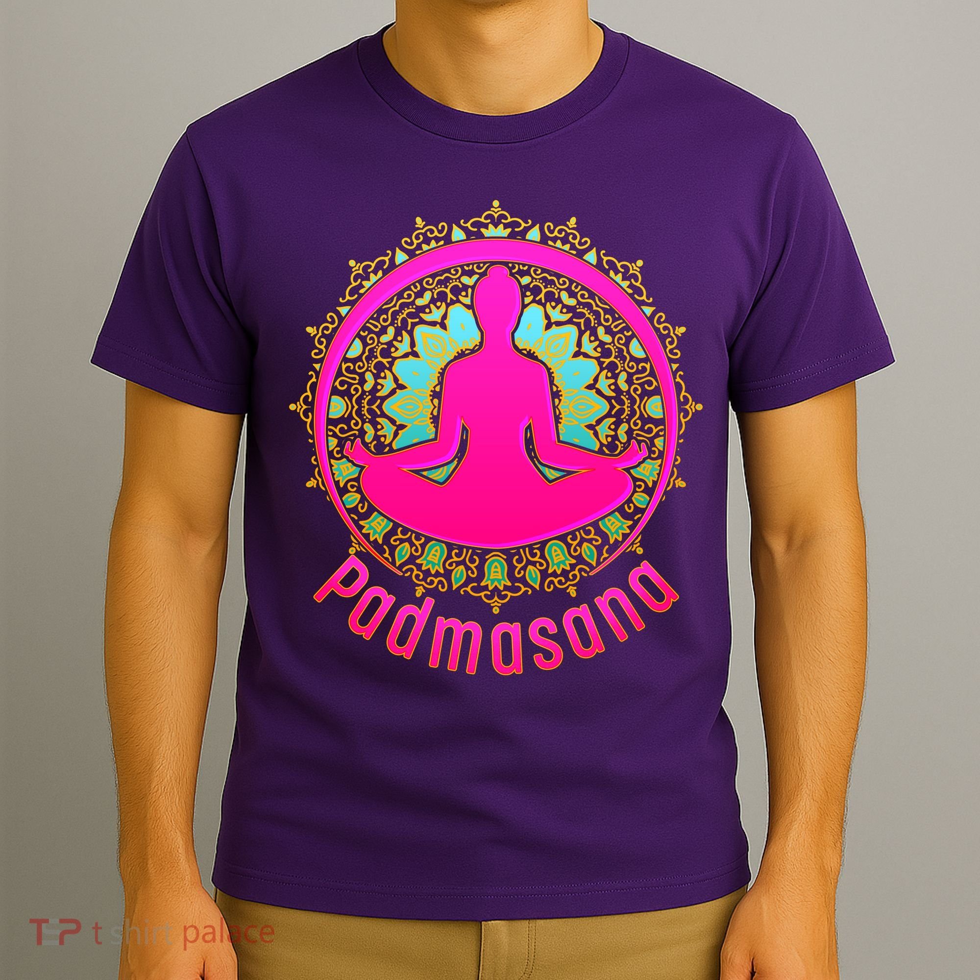 Padmasana Yoga Lotus Pose T-Shirt