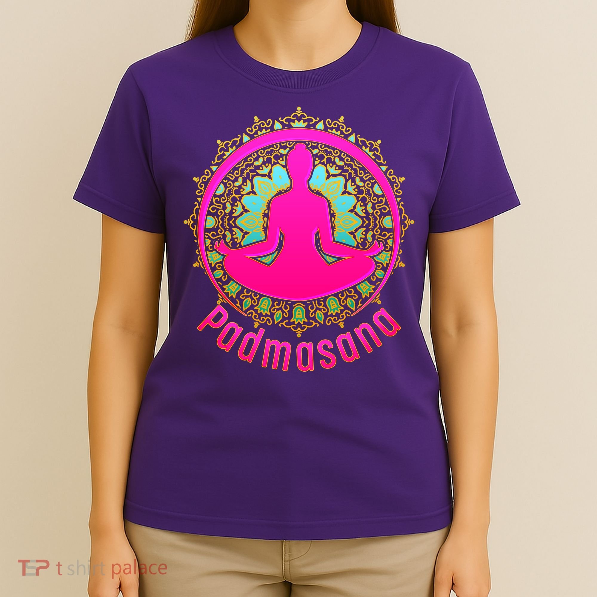 Padmasana Yoga Lotus Pose T-Shirt