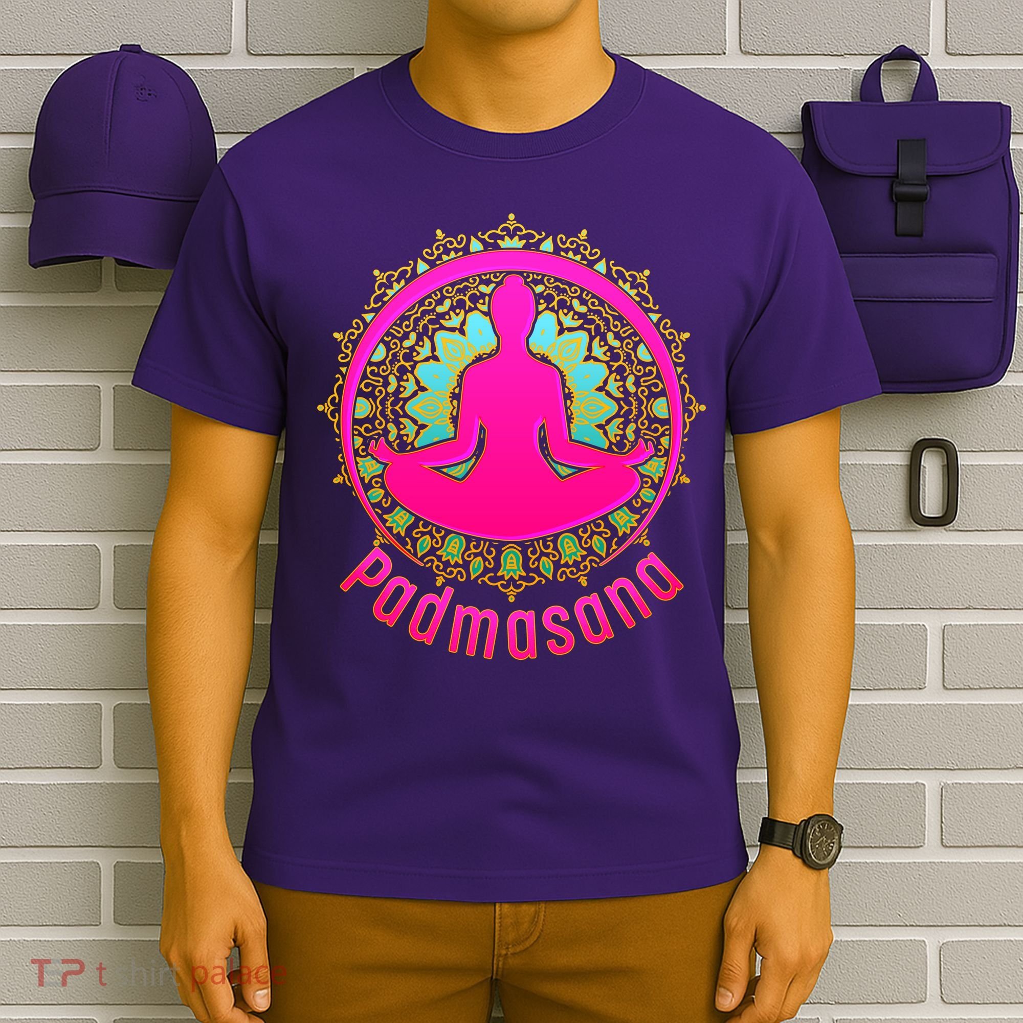 Padmasana Yoga Lotus Pose T-Shirt