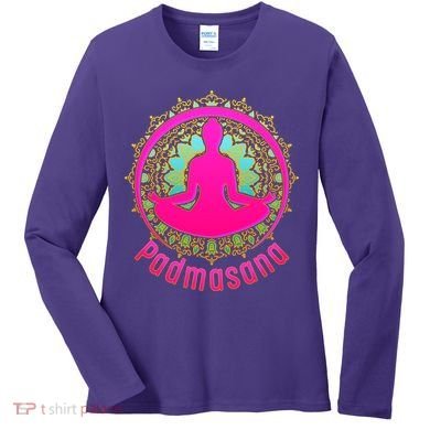 Padmasana Yoga Lotus Pose Women's Long Sleeve Shirt