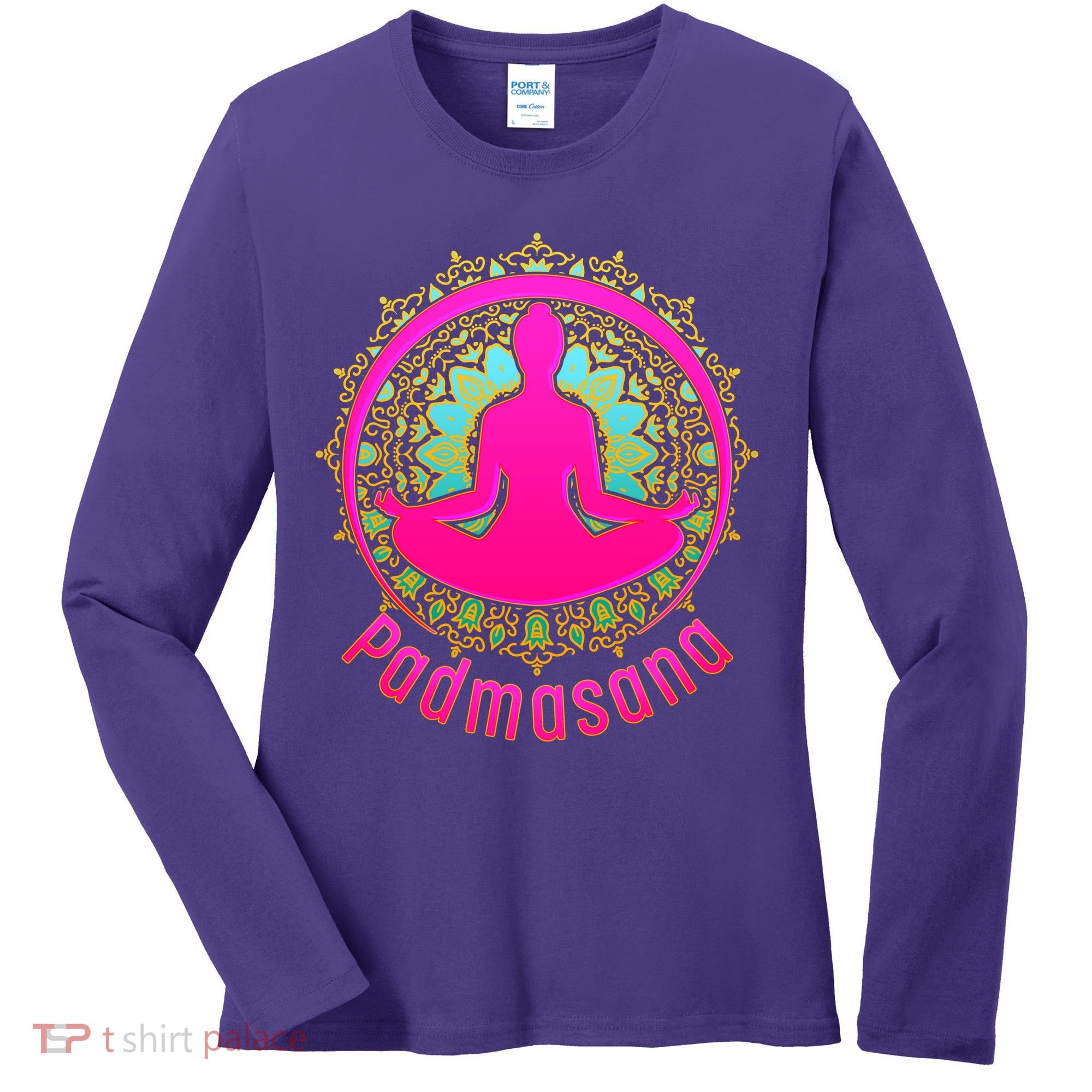 Padmasana Yoga Lotus Pose Women's Long Sleeve Shirt