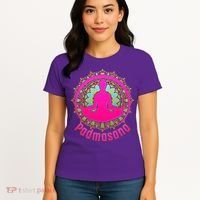 Padmasana Yoga Lotus Pose Women's T-Shirt thumb 4