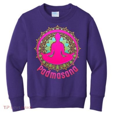 Padmasana Yoga Lotus Pose Kids Sweatshirt