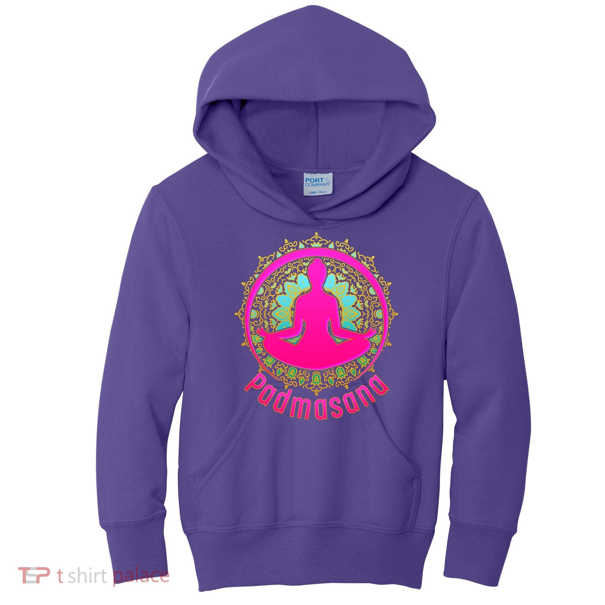 Padmasana Yoga Lotus Pose Kids Hoodie