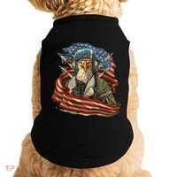 Patriotic American Eagle Fighter Pilot 4th Of July Doggie Tank thumb 0