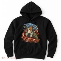 Patriotic American Eagle Fighter Pilot 4th Of July Hoodie thumb 0