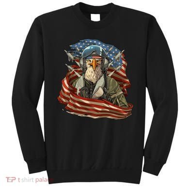 Patriotic American Eagle Fighter Pilot 4th Of July Sweatshirt