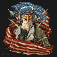 Patriotic American Eagle Fighter Pilot 4th Of July Women's Hoodie thumb 2