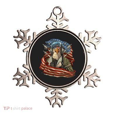 Patriotic American Eagle Fighter Pilot 4th Of July Ornament