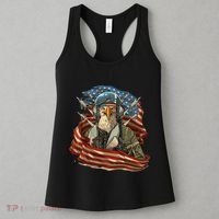 Patriotic American Eagle Fighter Pilot 4th Of July Women's Tank Top thumb 3