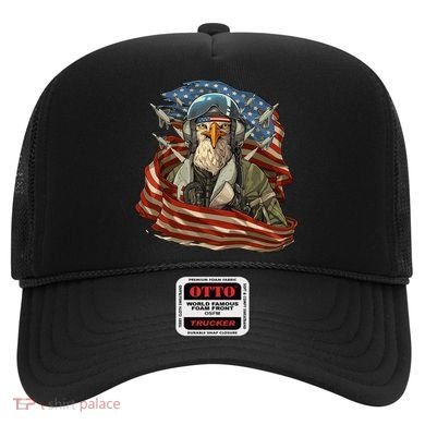 Patriotic American Eagle Fighter Pilot 4th Of July Hat