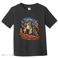 Patriotic American Eagle Fighter Pilot 4th Of July Toddler T-Shirt thumb 0
