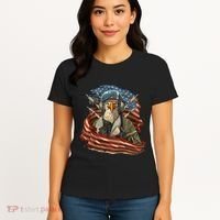 Patriotic American Eagle Fighter Pilot 4th Of July Women's T-Shirt thumb 4