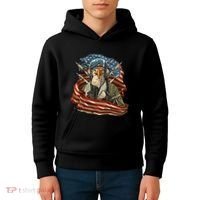Patriotic American Eagle Fighter Pilot 4th Of July Kids Hoodie thumb 4
