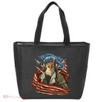 Patriotic American Eagle Fighter Pilot 4th Of July Tote Bag thumb 0