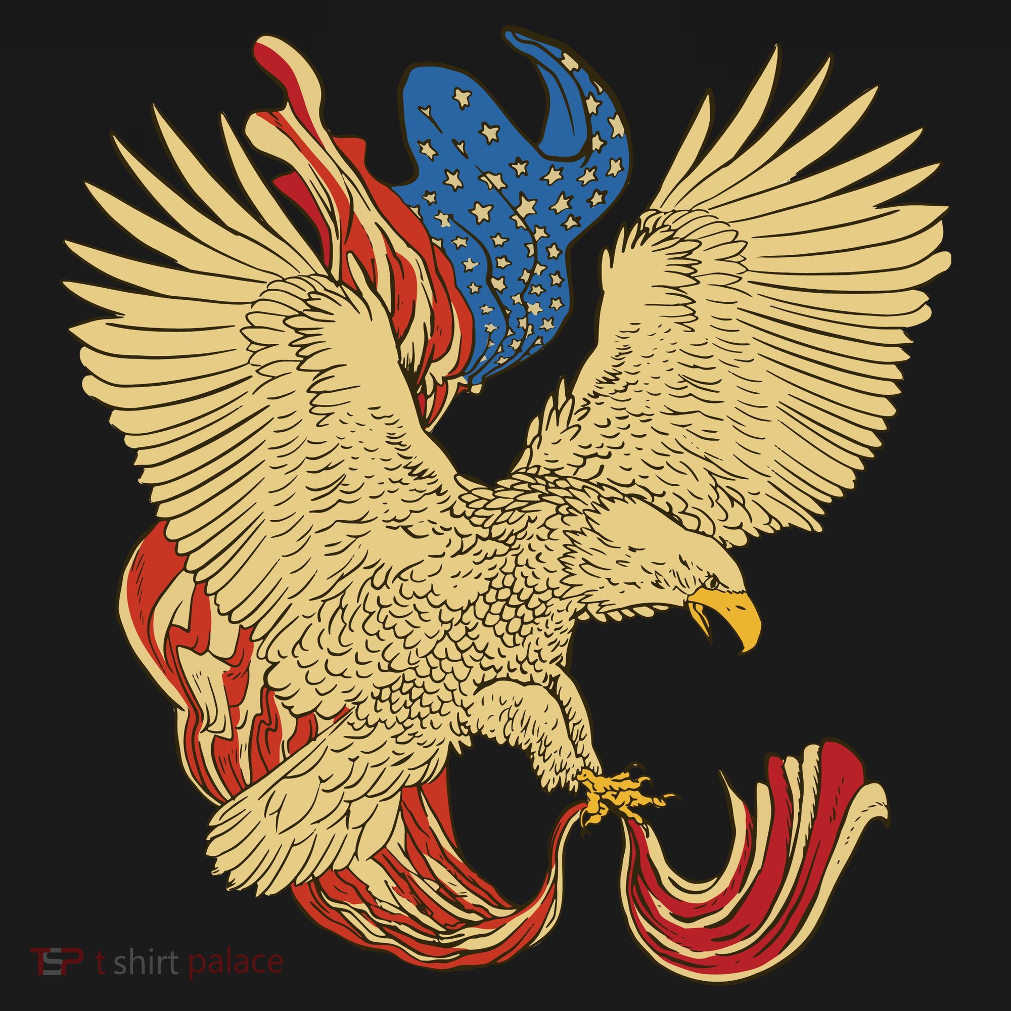Patriotic American Eagle And United States Flag Backpack