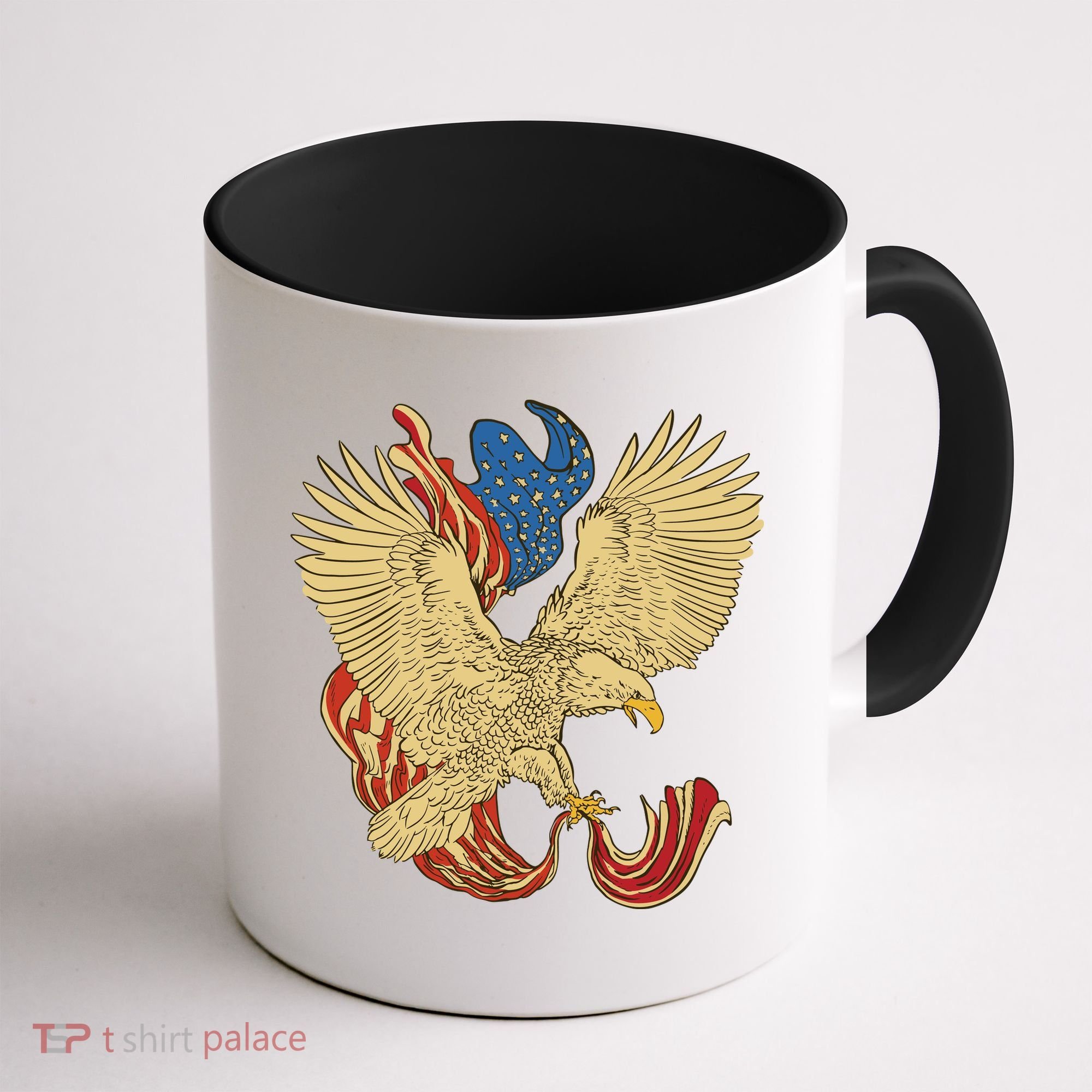 Patriotic American Eagle And United States Flag Coffee Mug