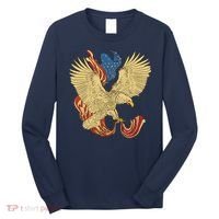 Patriotic American Eagle And United States Flag Long Sleeve Shirt thumb 0