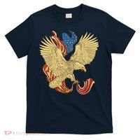 Patriotic American Eagle And United States Flag T-Shirt thumb 0