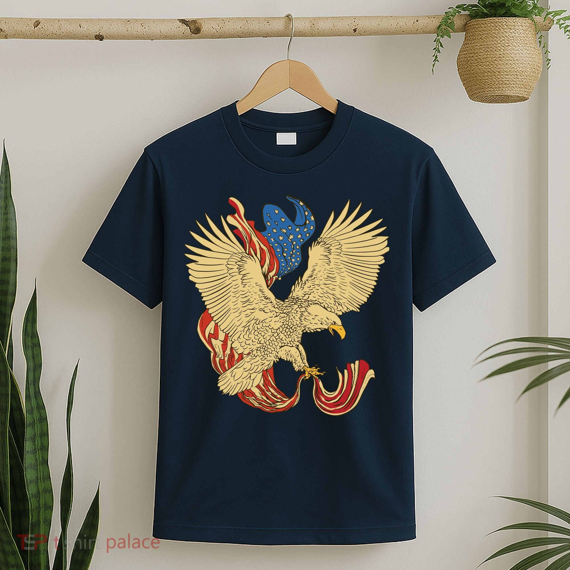 Patriotic American Eagle And United States Flag T-Shirt