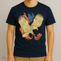 Patriotic American Eagle And United States Flag T-Shirt thumb 3