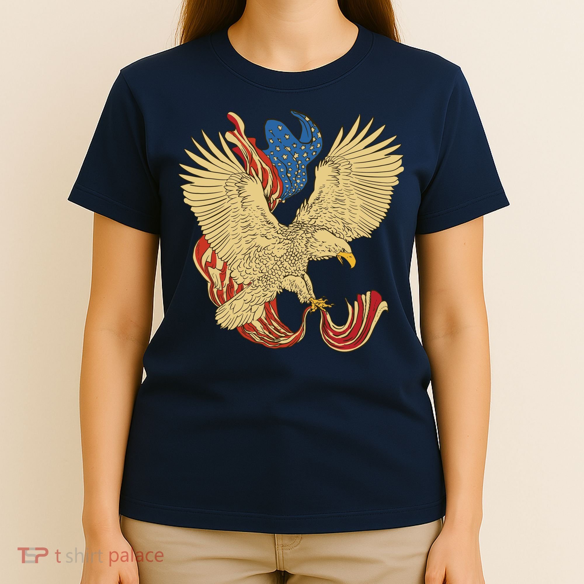 Patriotic American Eagle And United States Flag T-Shirt