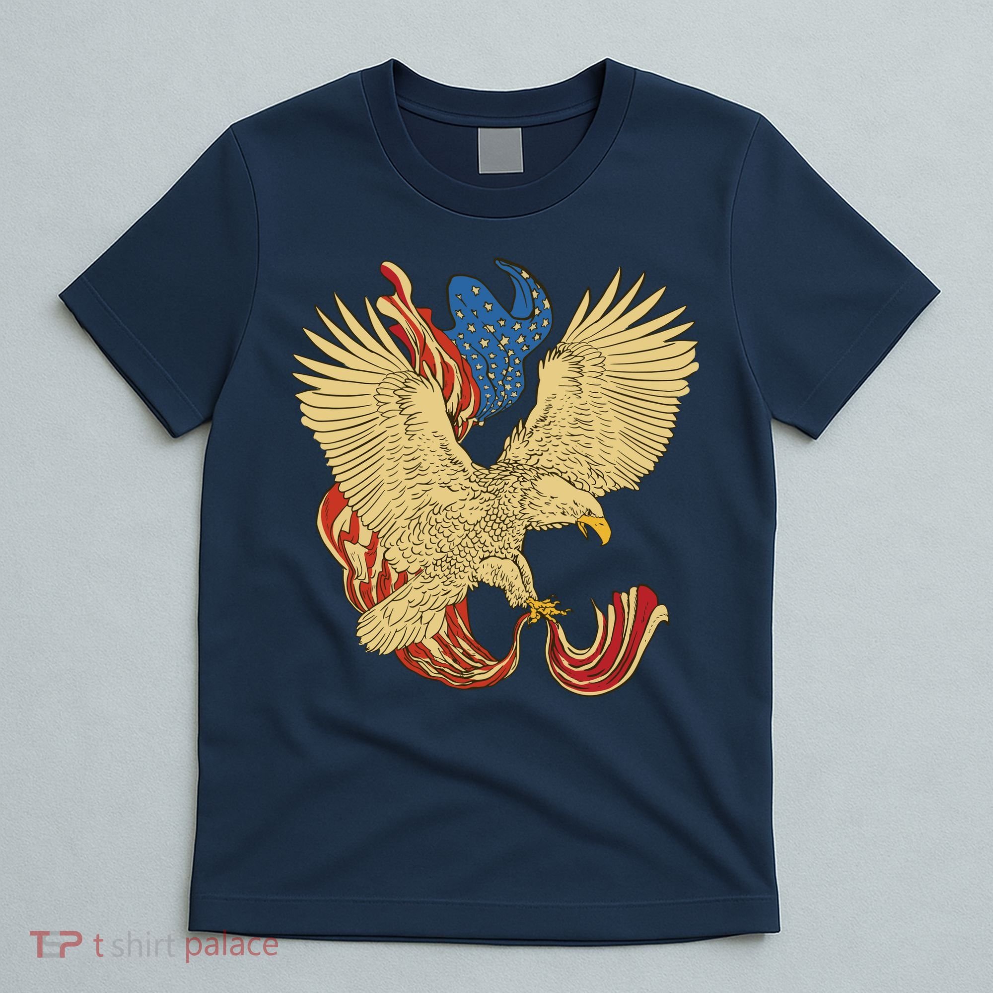 Patriotic American Eagle And United States Flag T-Shirt