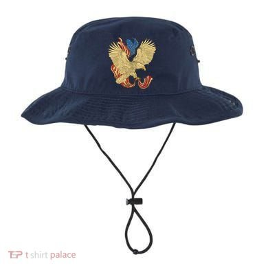 Patriotic American Eagle And United States Flag Bucket Hat