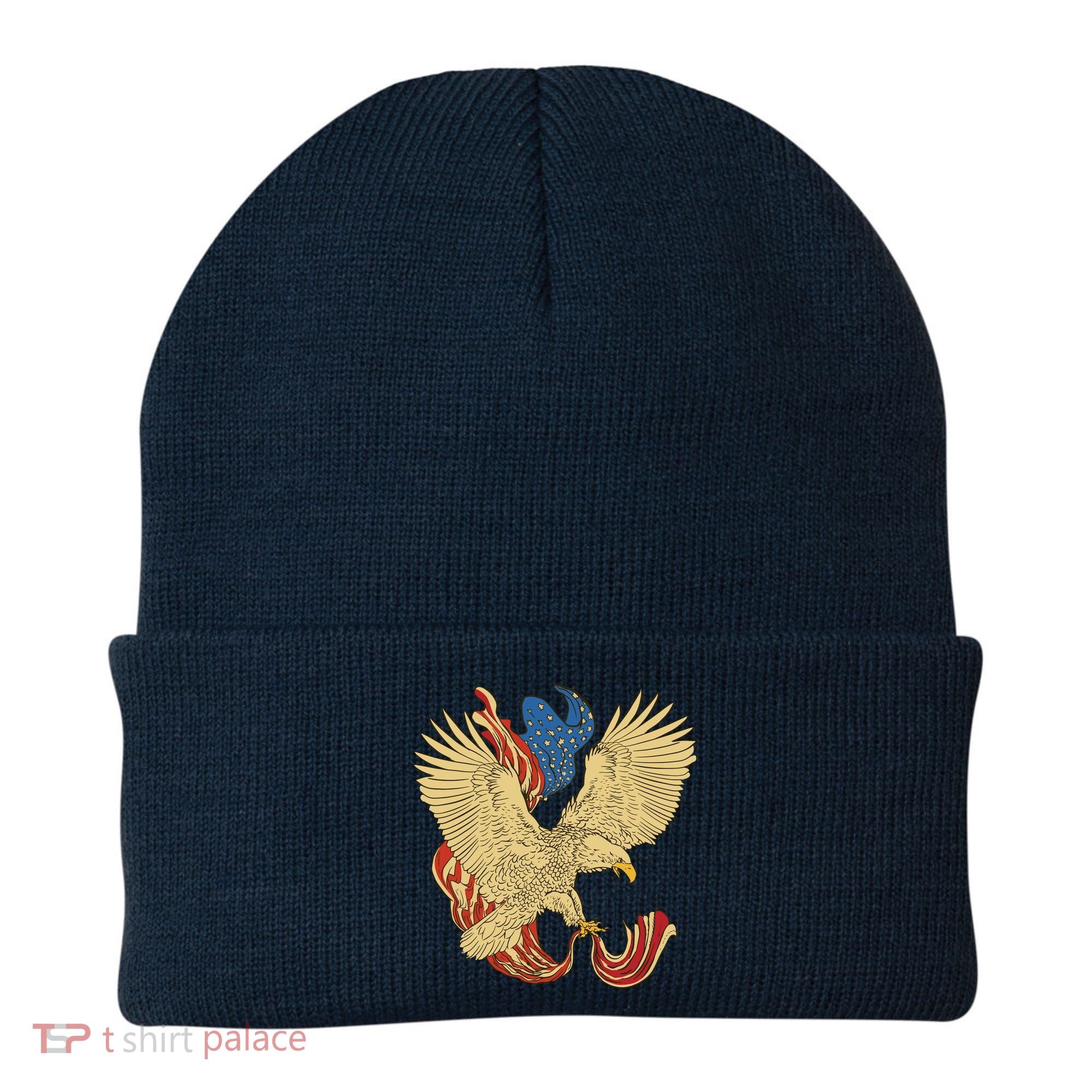 Patriotic American Eagle And United States Flag Beanie