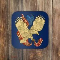 Patriotic American Eagle And United States Flag Coaster thumb 0