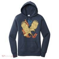Patriotic American Eagle And United States Flag Women's Hoodie thumb 0