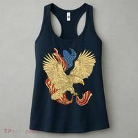 Patriotic American Eagle And United States Flag Women's Tank Top thumb 3