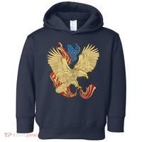 Patriotic American Eagle And United States Flag Toddler Hoodie thumb 0