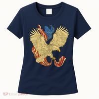 Patriotic American Eagle And United States Flag Women's T-Shirt thumb 0