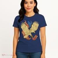 Patriotic American Eagle And United States Flag Women's T-Shirt thumb 4