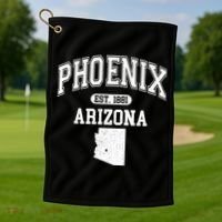 Phoenix Arizona Est 1881 Varsity Golf Towel thumb 1