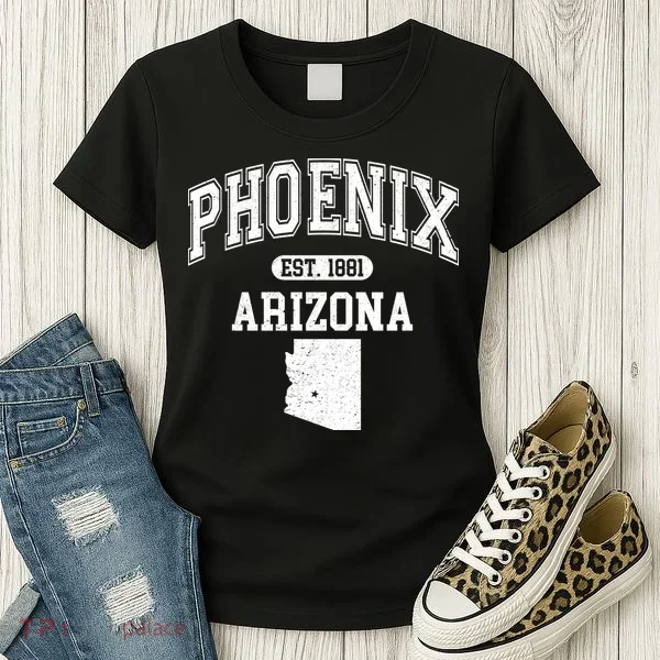 Phoenix Arizona Est 1881 Varsity Women's T-Shirt