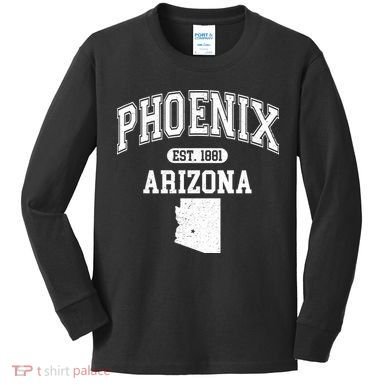 Phoenix Arizona Est 1881 Varsity Kids Long Sleeve Shirt