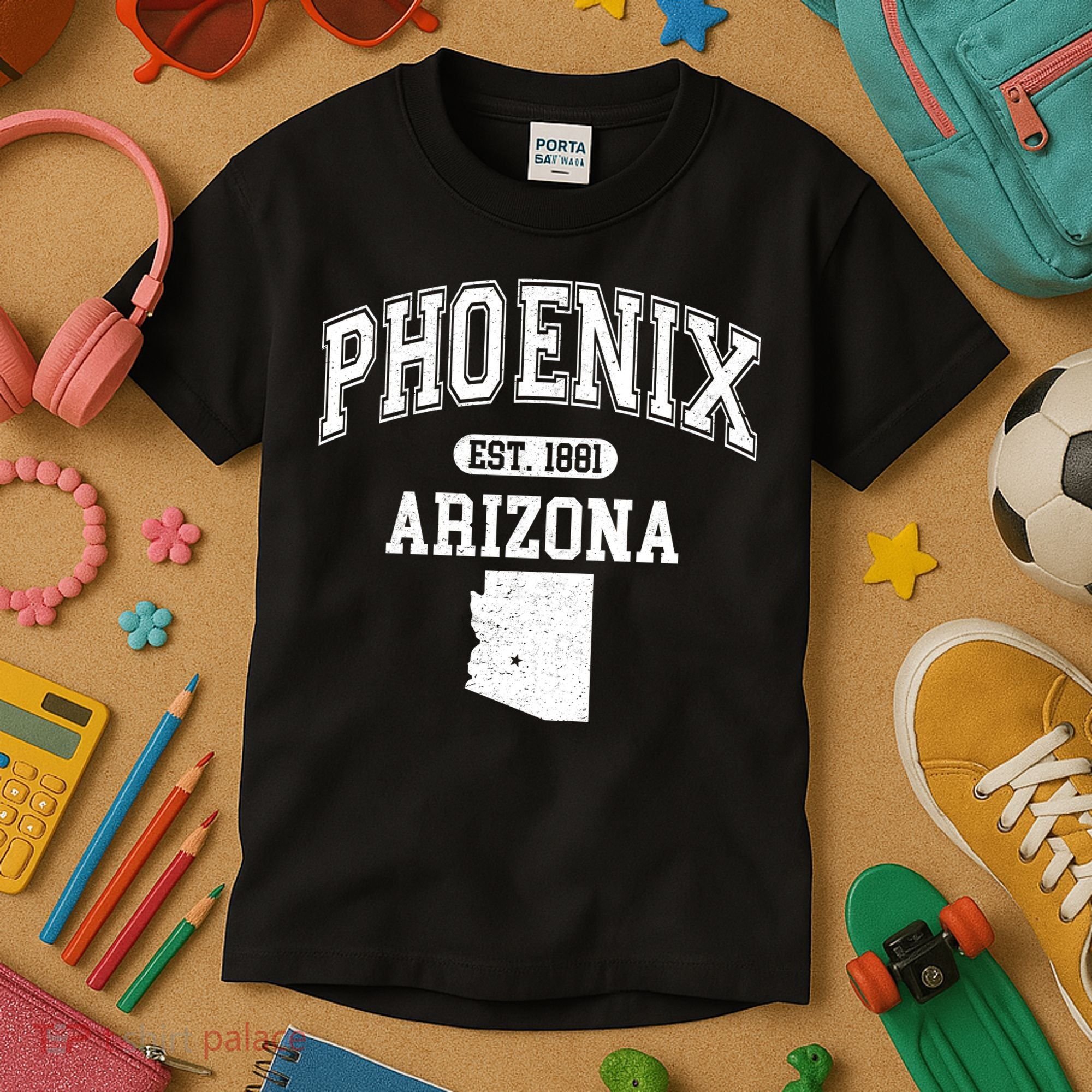 Phoenix Arizona Est 1881 Varsity Kids T-Shirt