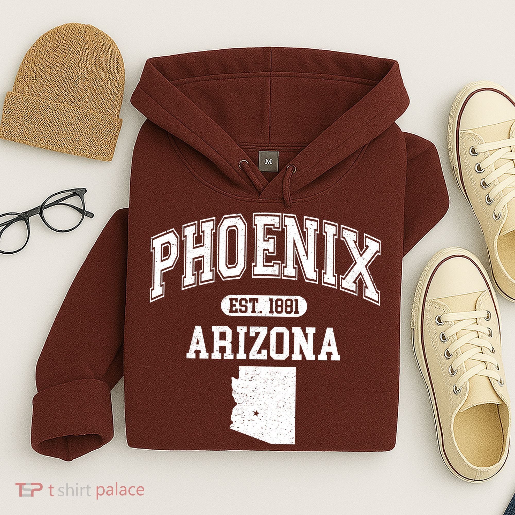 Phoenix Arizona Est 1881 Varsity Hoodie