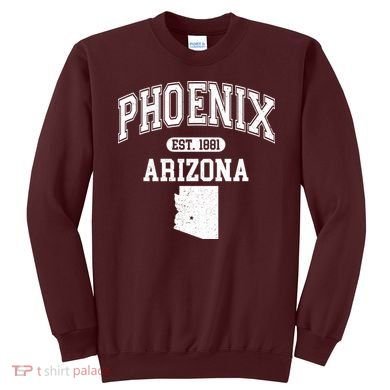 Phoenix Arizona Est 1881 Varsity Sweatshirt