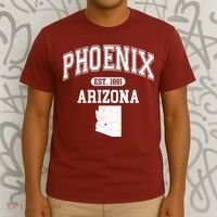 Phoenix Arizona Est 1881 Varsity T-Shirt thumb 3