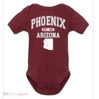Phoenix Arizona Est 1881 Varsity Baby Bodysuit thumb 0