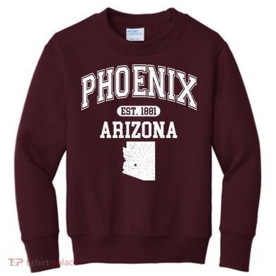 Phoenix Arizona Est 1881 Varsity Kids Sweatshirt
