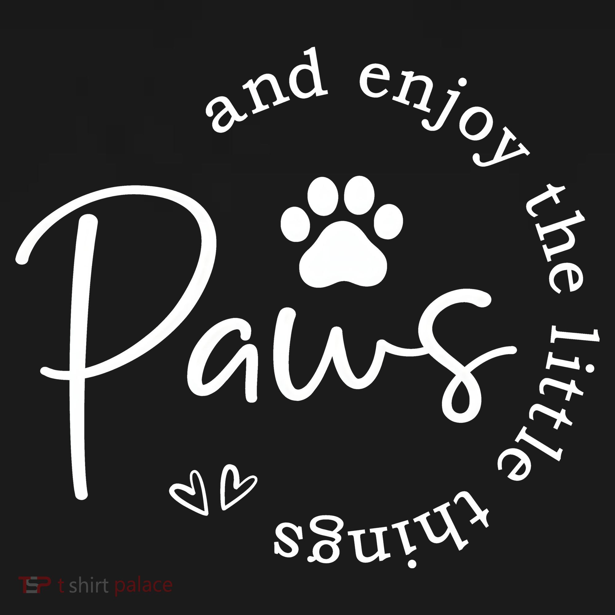 Paws And Enjoy The Little Things White Apron