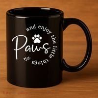 Paws And Enjoy The Little Things White 11oz C Handle Ceramic Mug thumb 3