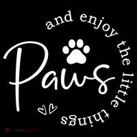 Paws And Enjoy The Little Things White Women's Hoodie thumb 2