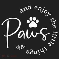 Paws And Enjoy The Little Things White Hat thumb 2