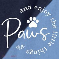 Paws And Enjoy The Little Things White Raglan Baseball Sleeve Shirt thumb 2
