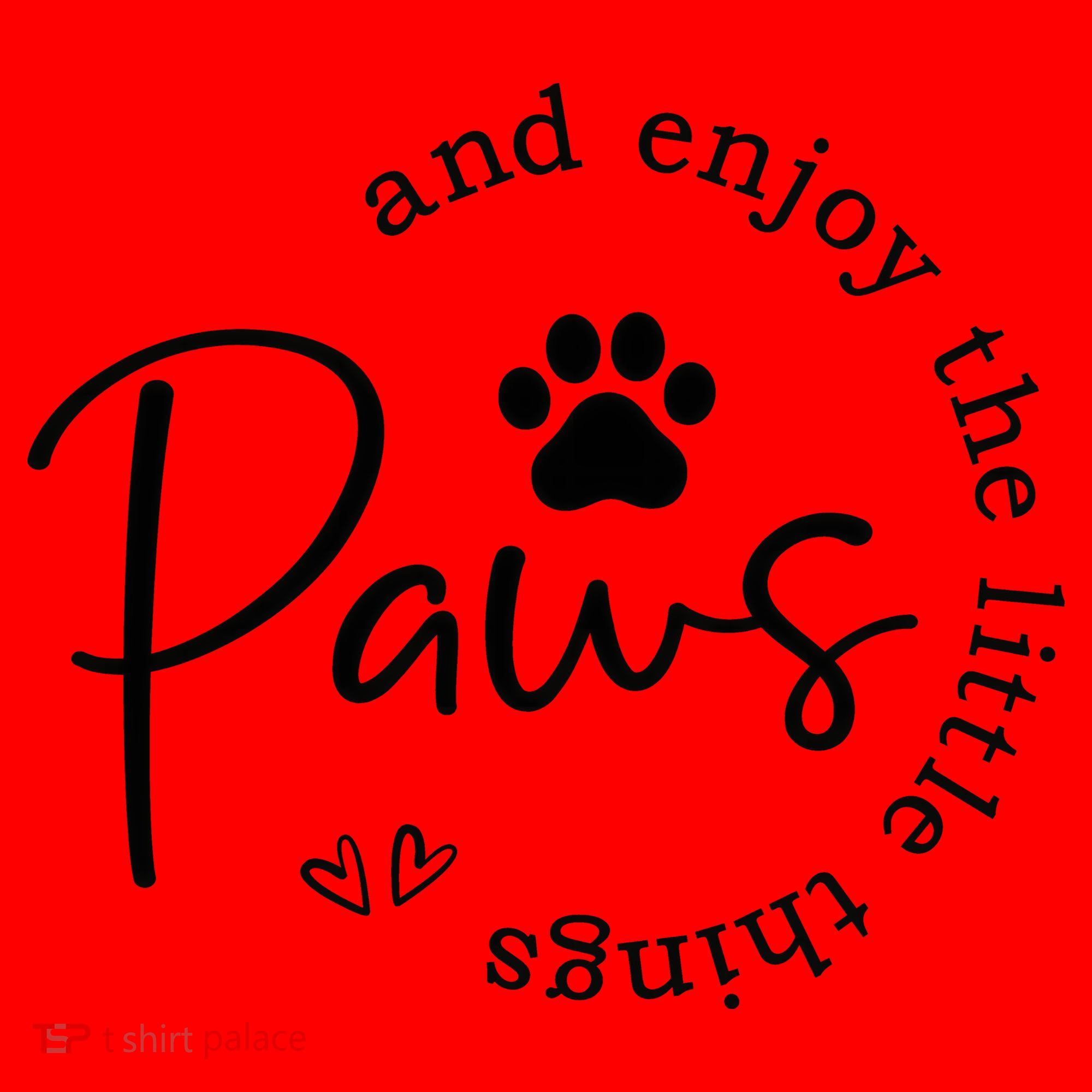 Paws And Enjoy The Little Things White Santa Hat
